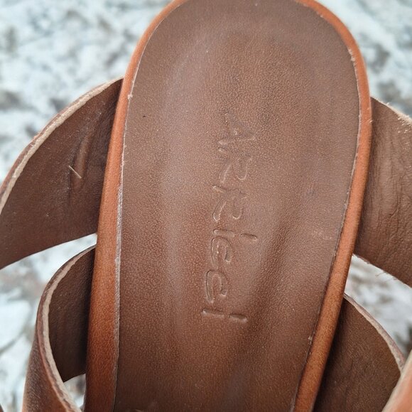 ARRICCI Brown  Leather Lace-Up heel sandals size 6B - Picture 6 of 9